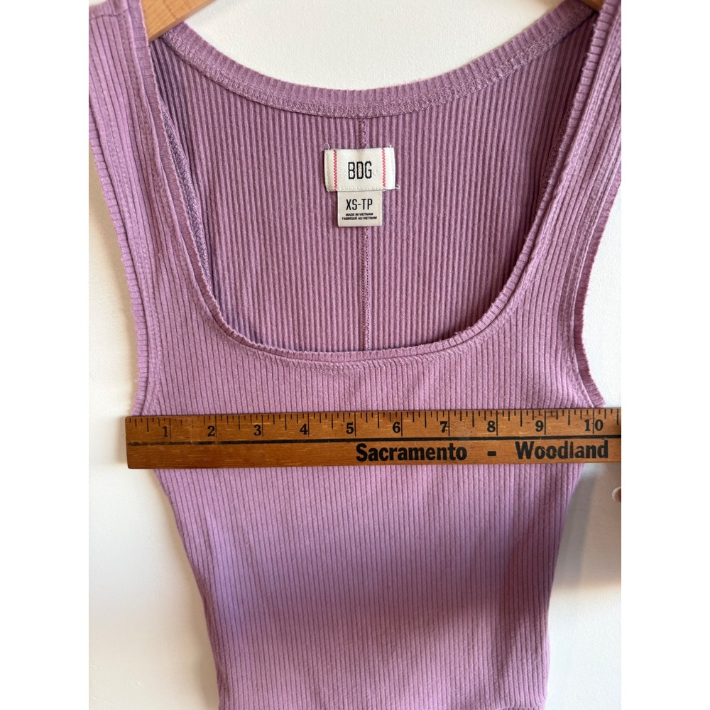 BDG Lavender Ribbed Tank Top - Picture 5 of 6